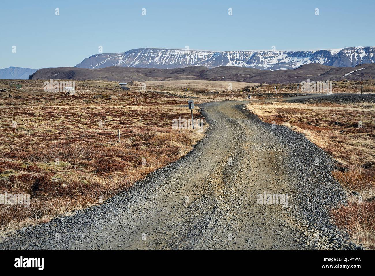 Route de gravier en Islande Banque D'Images