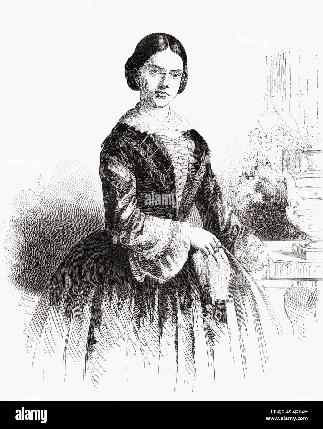 Maria Clotilde de Savoie, 1843 – 1911. Épouse de Napoléon Joseph Charles Paul Bonaparte. De l'Univers illustrae, publié Paris, 1859 Banque D'Images