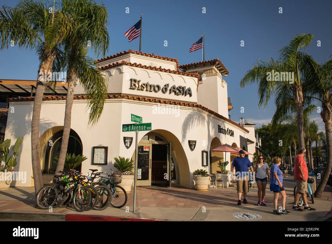 Restaurant Bistro d'Asia sur Orange Ave à Coronado Island, San Diego Banque D'Images
