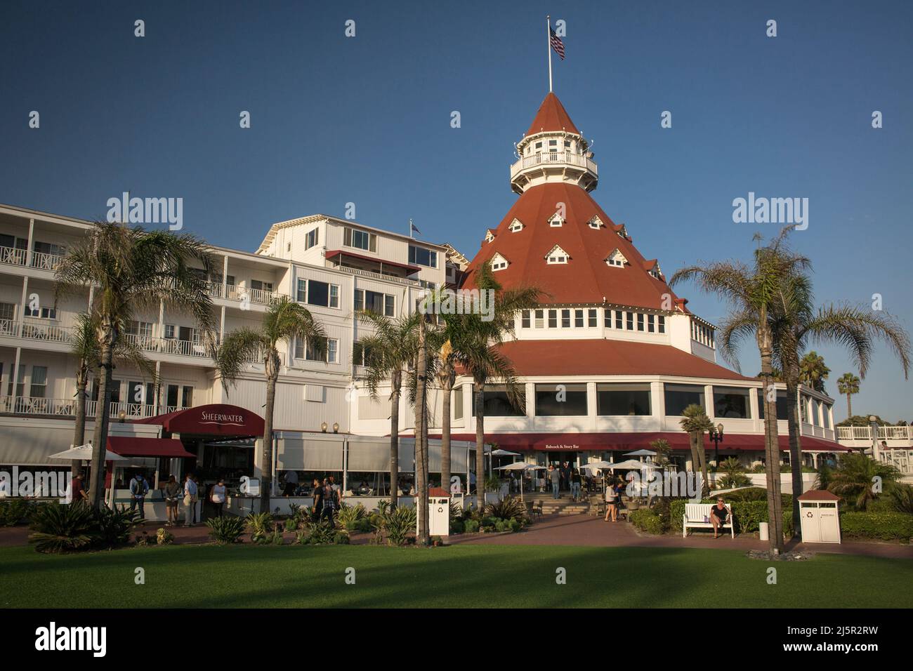 Hotel del Coronado et son jardin à Coronado Island, San Diego Banque D'Images