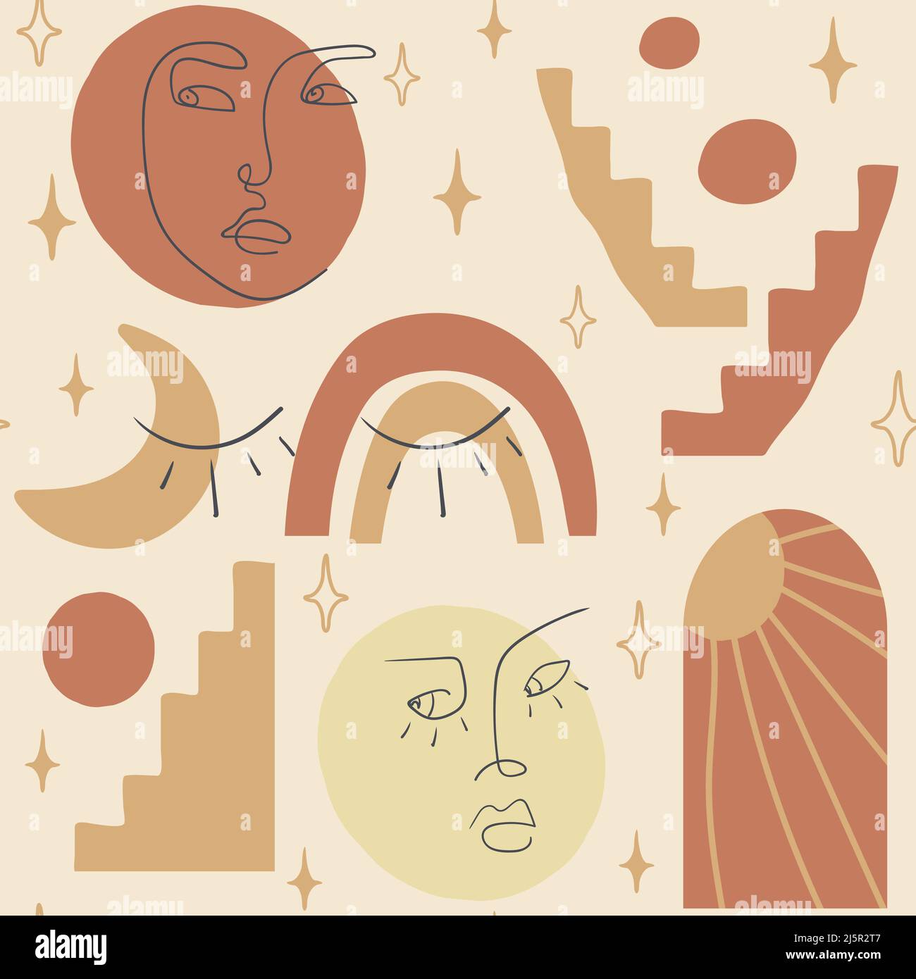 Ensemble de dessin à la main de formes diverses et objet de la boodle Illustration de Vecteur
