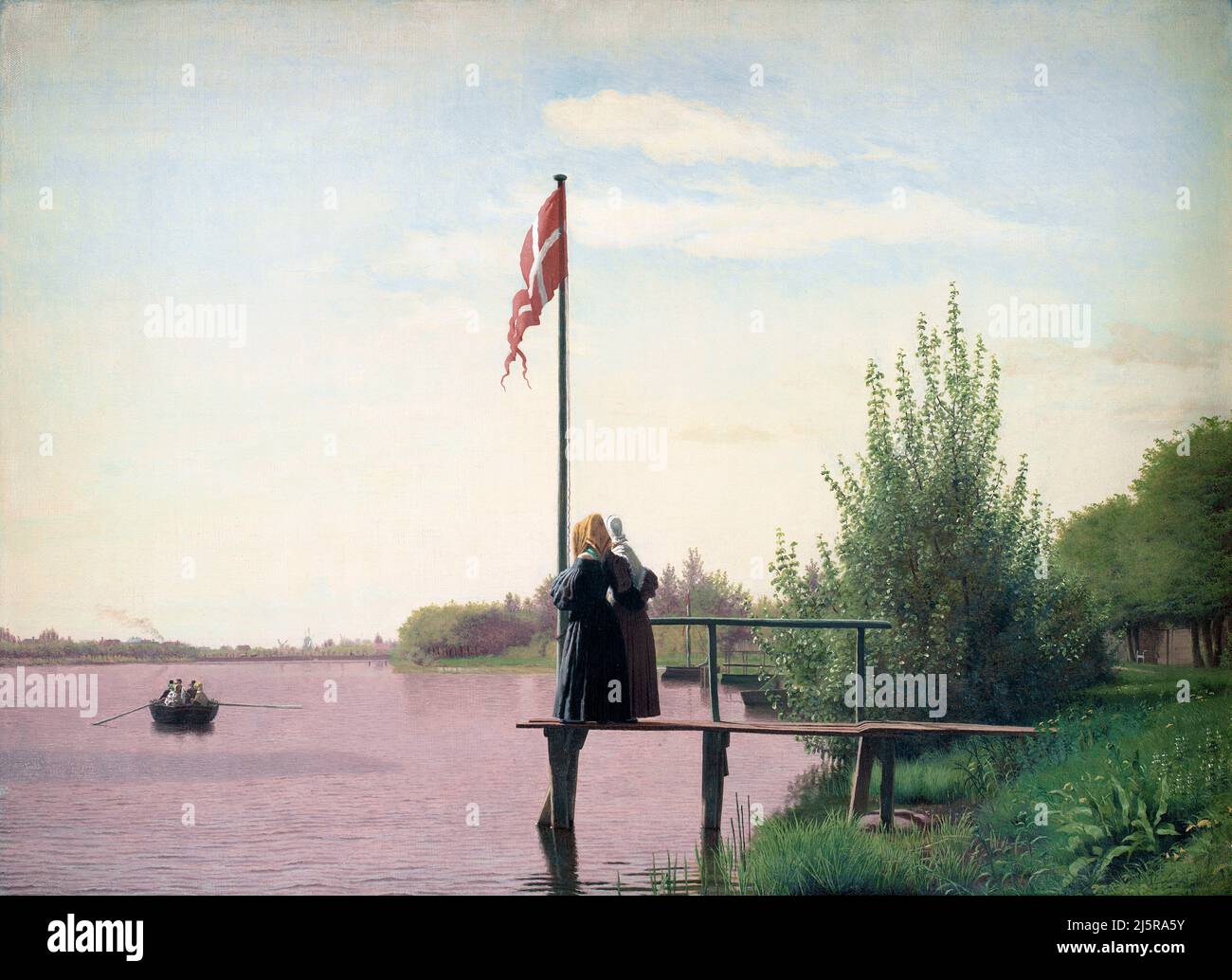 Christen Kobke. 'Une vue de Dosseringen près du lac Sortedam en regardant vers la banlieue Nørrebro à l'extérieur de Copenhague' par le peintre danois de l'âge d'or, Christen Schiellerup Købke (1810-1848), huile sur toile, 1838 Banque D'Images