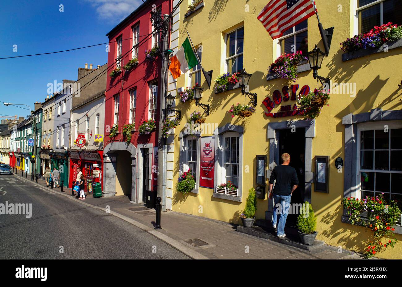Kilkenny main Street, comté de Kilkenny, Irlande Banque D'Images