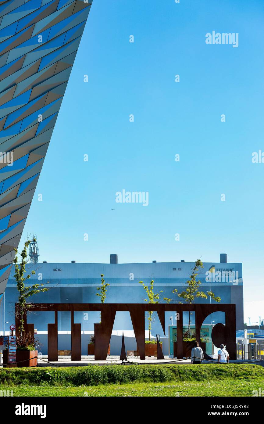 Le Titanic studios accueille Game of Thrones, Titanic Quarter, Belfast, Irlande du Nord Banque D'Images