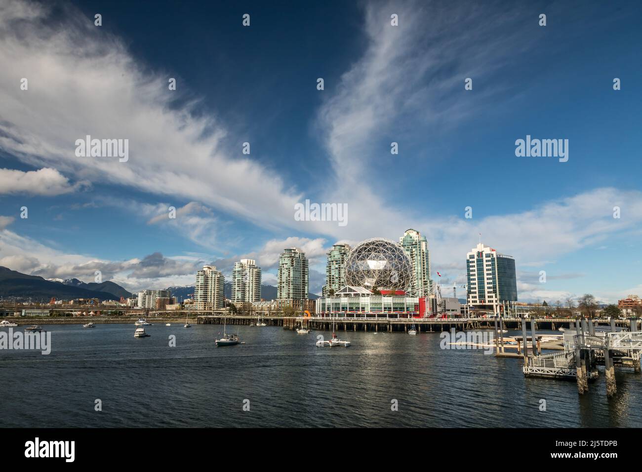 FALSE Creek Harbour, Vancouver Colombie-Britannique, paysage urbain Banque D'Images