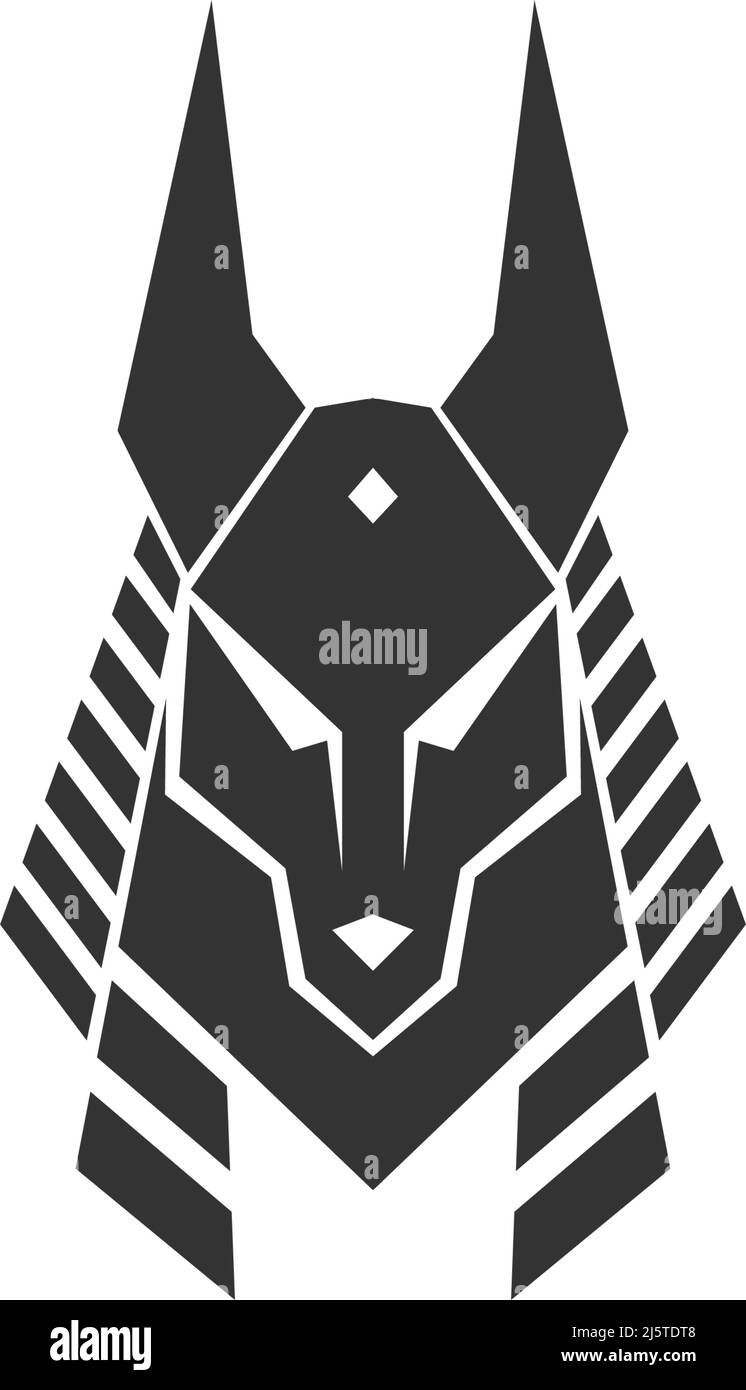 Anubis Icon logo design illustration modèle vecteur Illustration de Vecteur