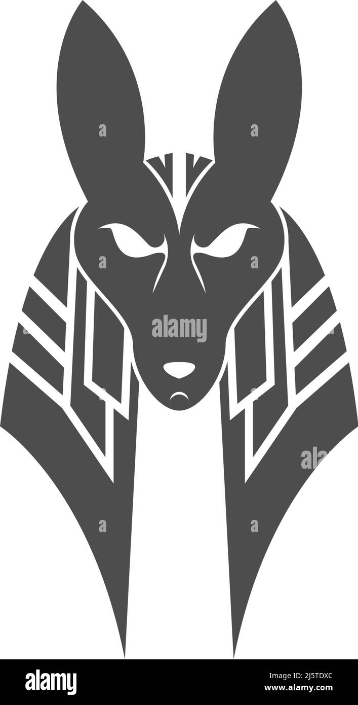 Anubis Icon logo design illustration modèle vecteur Illustration de Vecteur