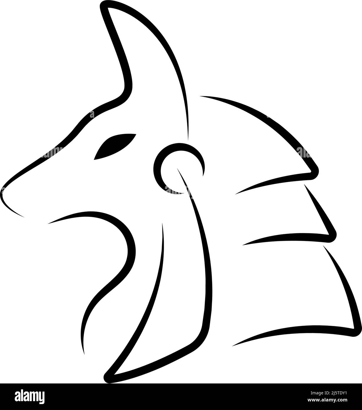 Anubis Icon logo design illustration modèle vecteur Illustration de Vecteur