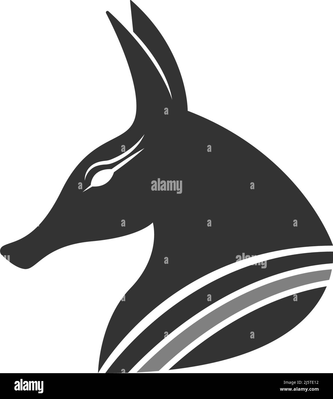 Anubis Icon logo design illustration modèle vecteur Illustration de Vecteur