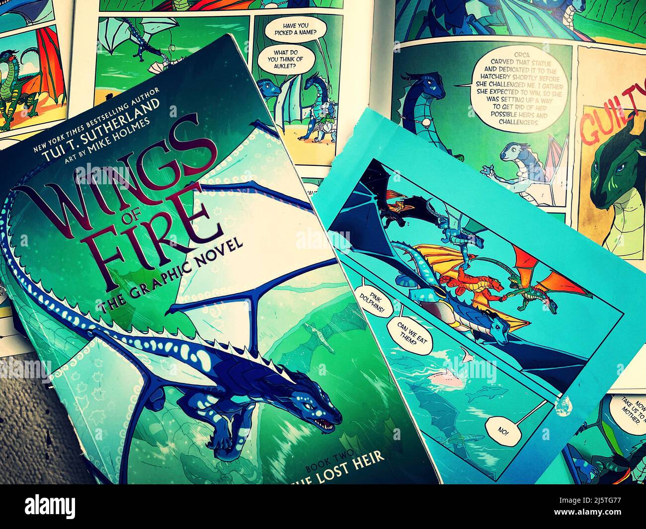 Wings of Fire est un roman graphique de la série Dragonet Prophecy, USA 2022 Banque D'Images