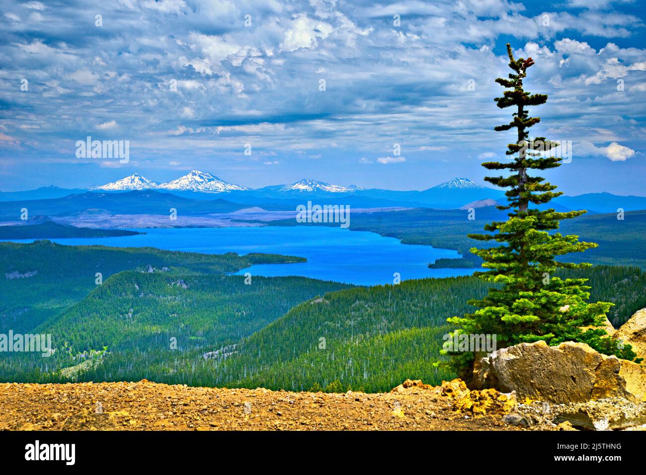 Lac Waldo, Cascade Range, Oregon Banque D'Images