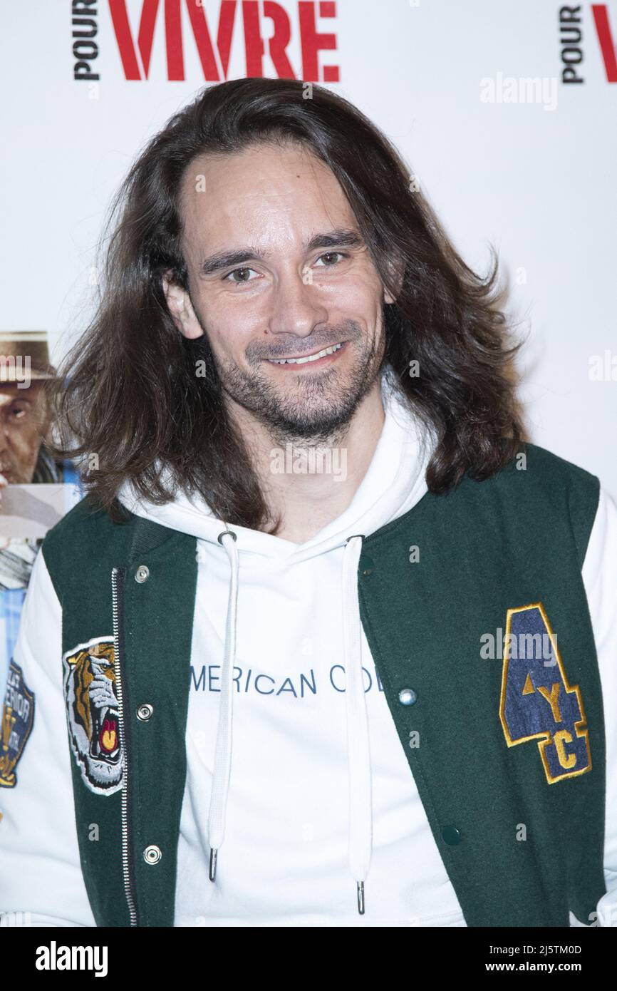 Paris, France, le 25 avril 2022, Florian Hessique participe au film Tourner pour vivre au cinéma des Cineastes de Paris, France, le 25 avril 2022. Photo d'Aurore Marechal/ABACAPRESS.COM Banque D'Images