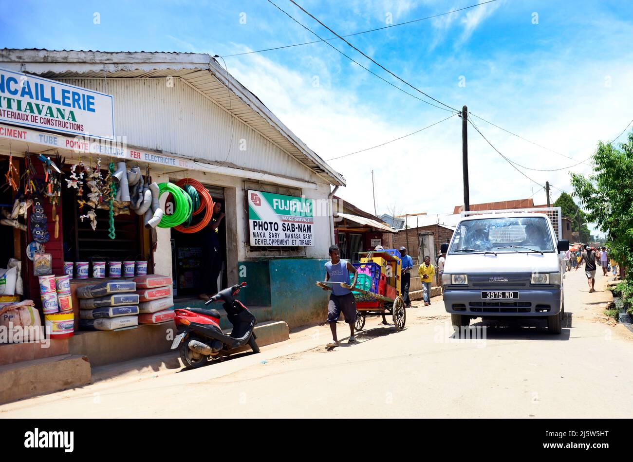 Scènes dans la campagne de Madagascar. Banque D'Images