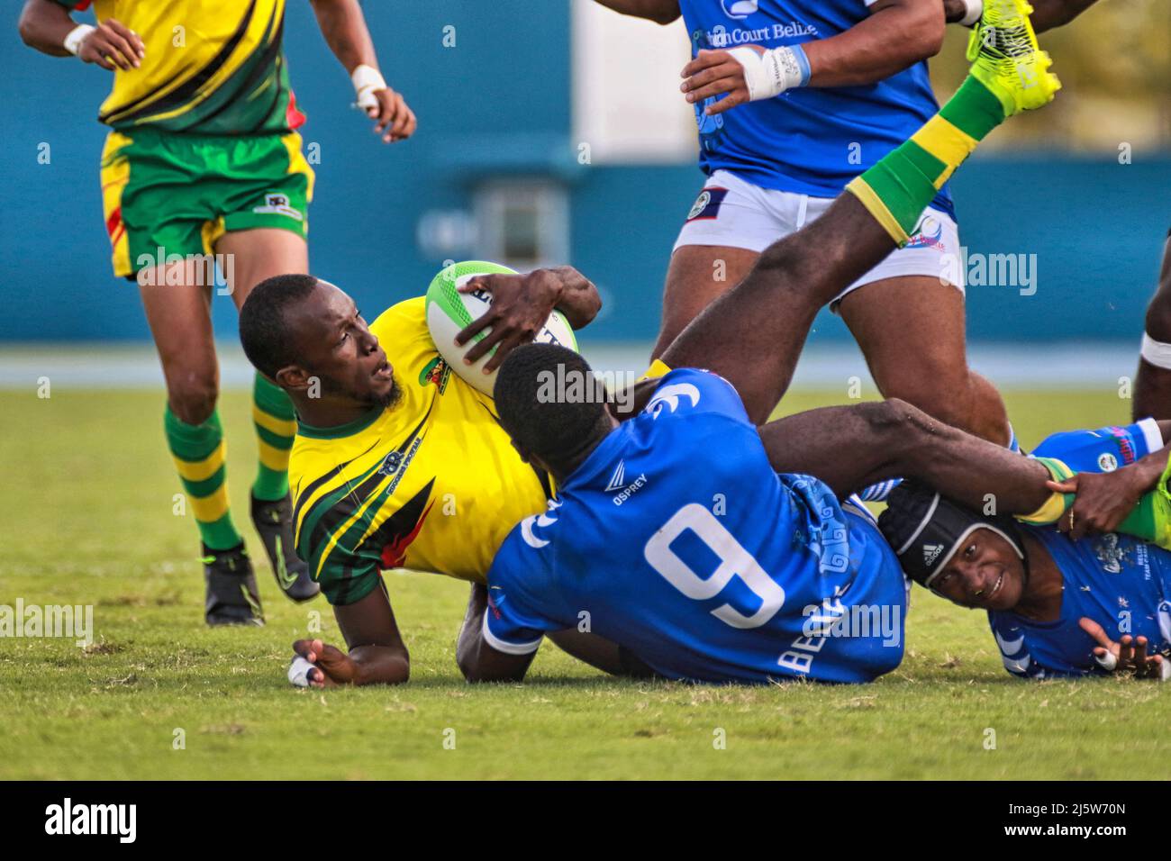 2022 Rugby A ORGANISÉ un tournoi de sept qualificatifs aux Bahamas Banque D'Images