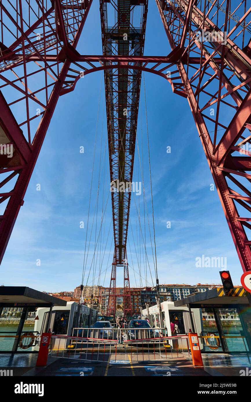 Le pont suspendu de Bizkaia entre Portugalete et Las Arenas Banque D'Images