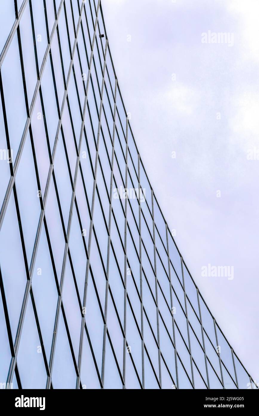 Bâtiment en verre avec vue à angle bas à Silicon Valley, dans la baie de San Jose, en Californie Banque D'Images