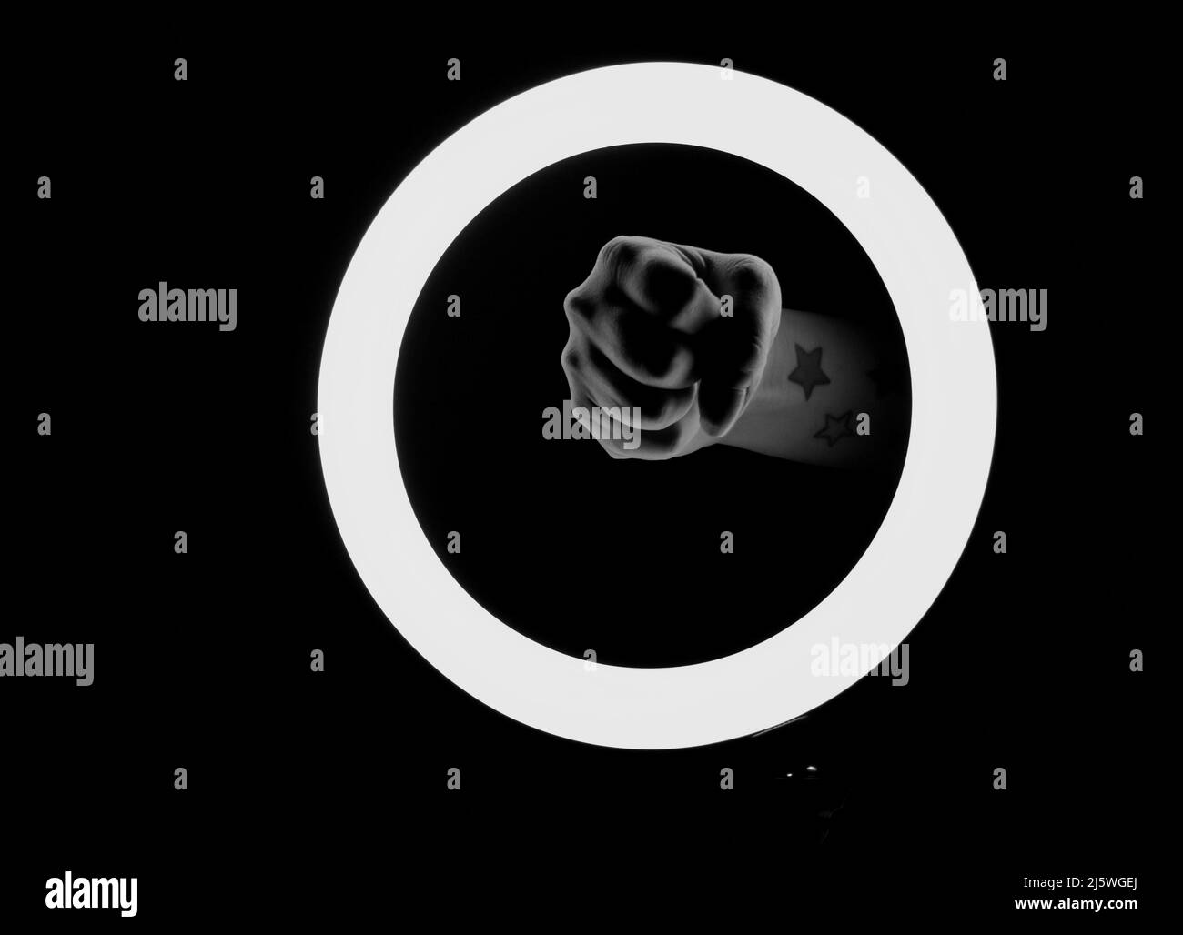 Pétristes dans l'obscurité Banque D'Images