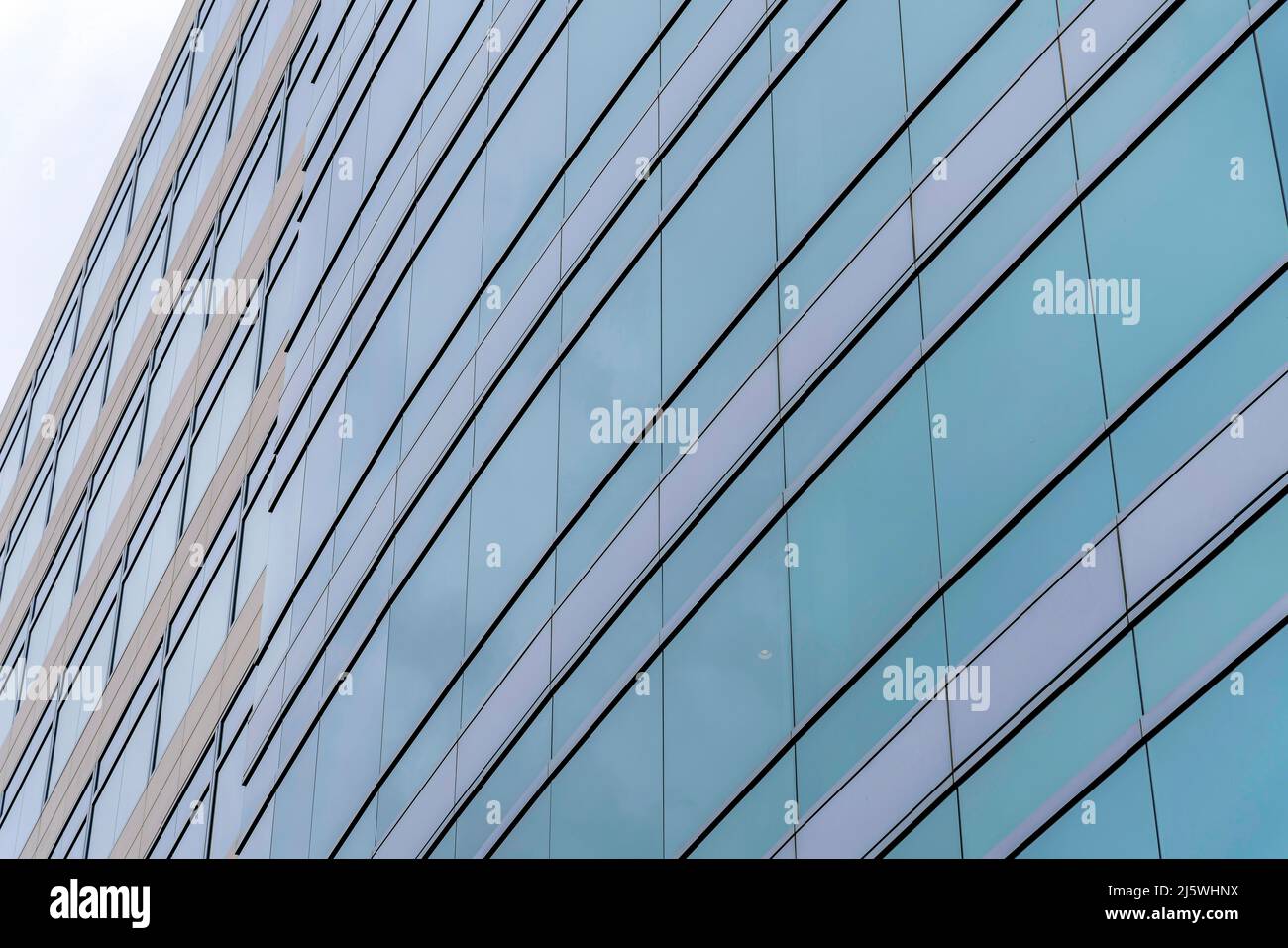 Bâtiment en verre avec grilles à Silicon Valley, San Jose, Californie Banque D'Images