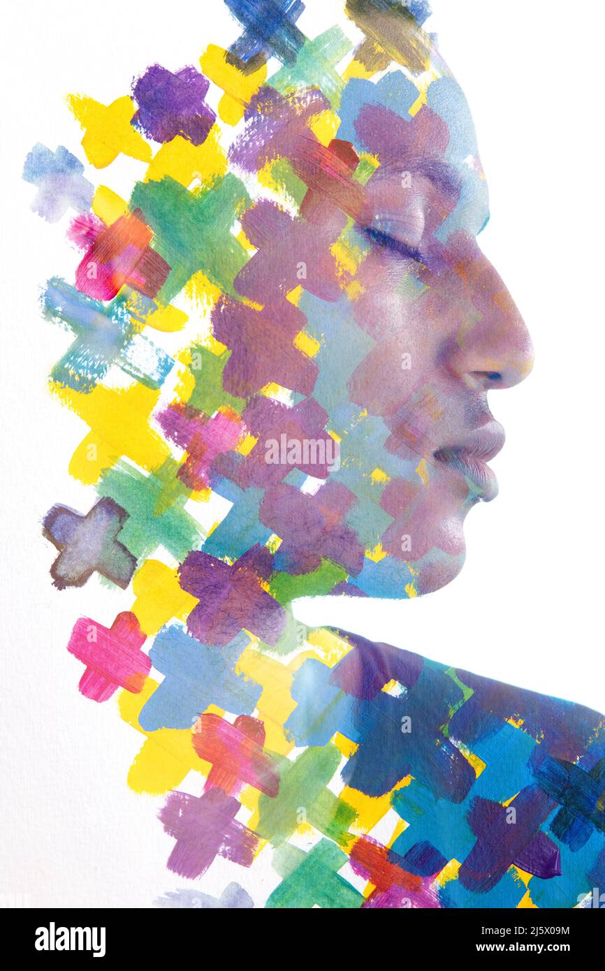 Un jeune homme en train de passer par un rejet Banque D'Images