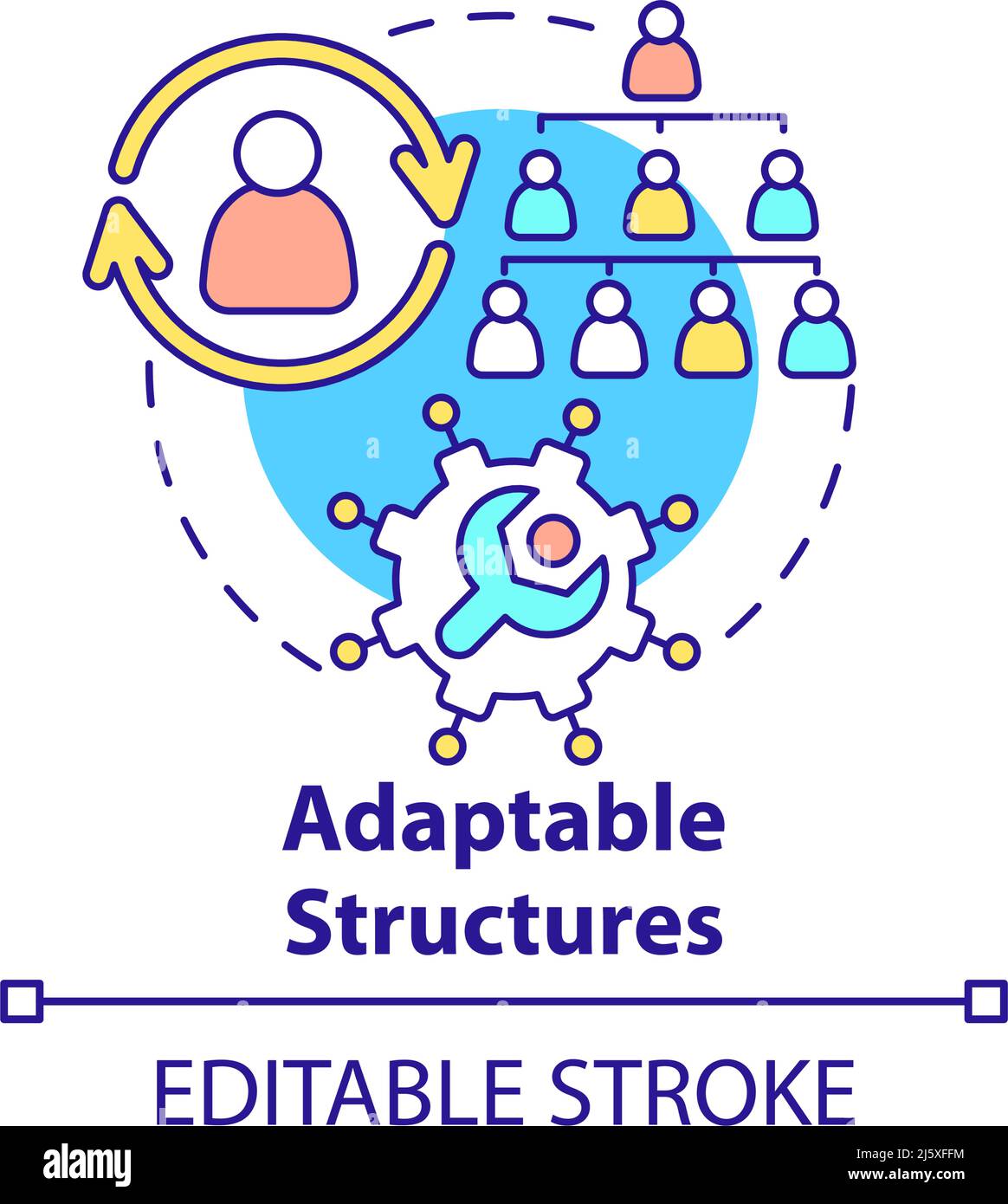 Icône de concept structures adaptables Illustration de Vecteur