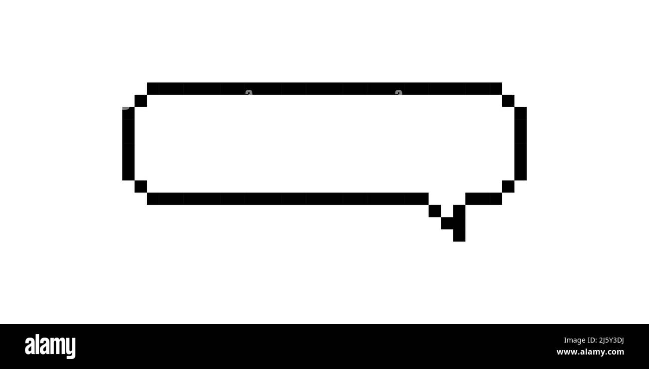 Design simple de l'icône de pixel de la bulle de la parole Illustration de Vecteur