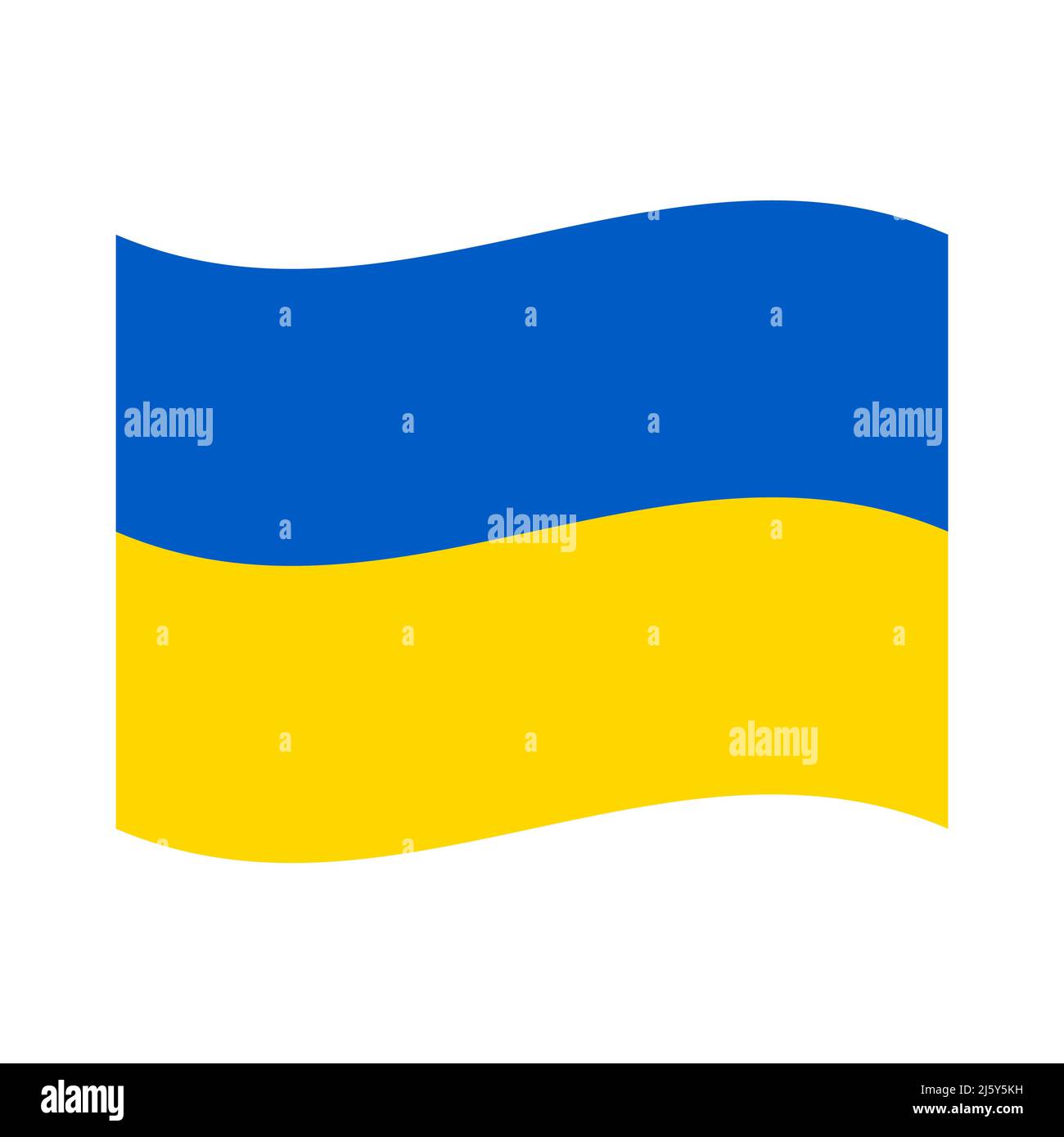 Icône représentant un drapeau d'Ukraine Illustration de Vecteur