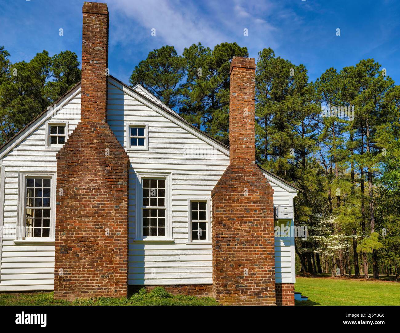 Durham, Caroline du Nord, États-Unis - 13 avril 2022 : la Maison Bennehan construite entre 1787 et 1799. Banque D'Images