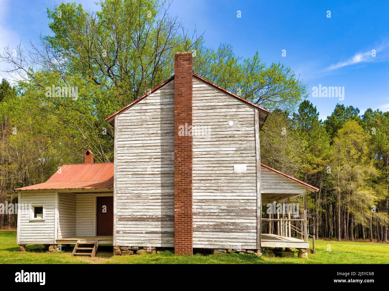 Durham, Caroline du Nord, États-Unis - 13 avril 2022 : The Hart House. Une fois une maison d'esclaves puis rénové par la famille Hart qui étaient autrefois esclaves puis est devenu Banque D'Images