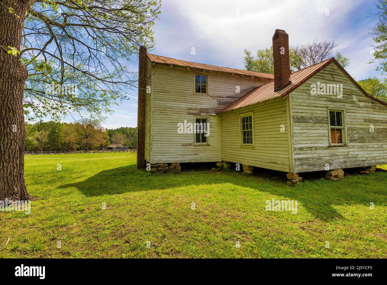 Durham, Caroline du Nord, États-Unis - 13 avril 2022 : The Hart House. Une fois une maison d'esclaves puis rénové par la famille Hart qui étaient autrefois esclaves puis est devenu Banque D'Images