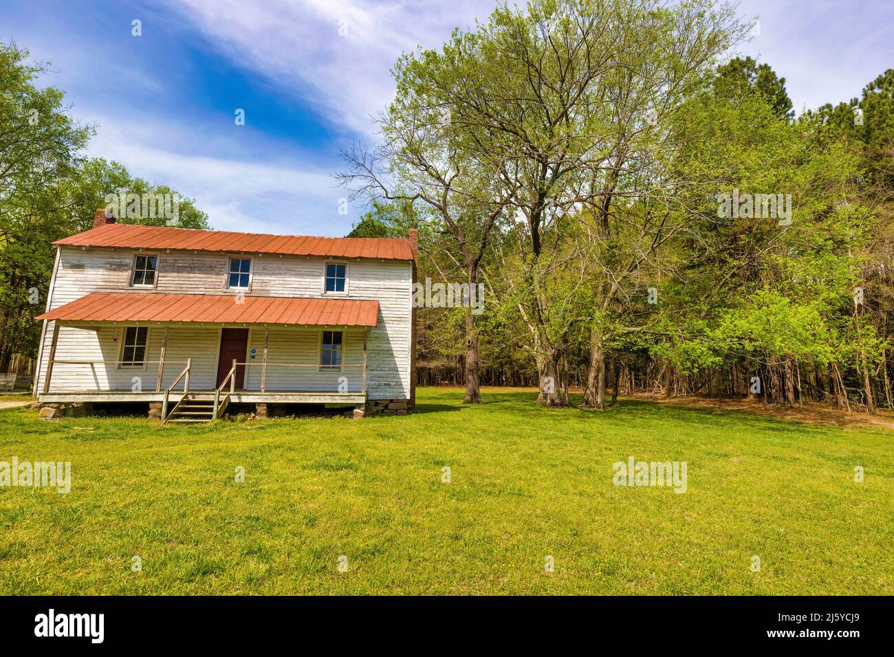 Durham, Caroline du Nord, États-Unis - 13 avril 2022 : The Hart House. Une fois une maison d'esclaves puis rénové par la famille Hart qui étaient autrefois esclaves puis est devenu Banque D'Images
