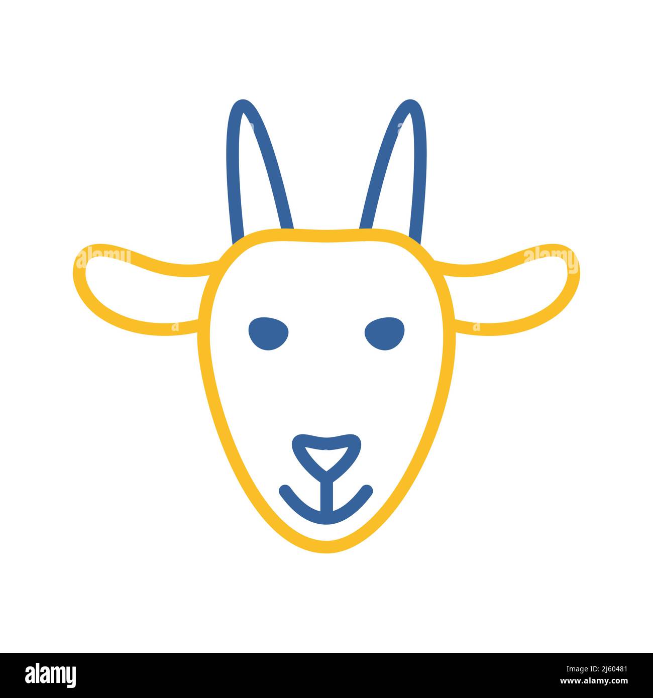 Icône chèvre. Illustration du vecteur animal de ferme. Panneau ...