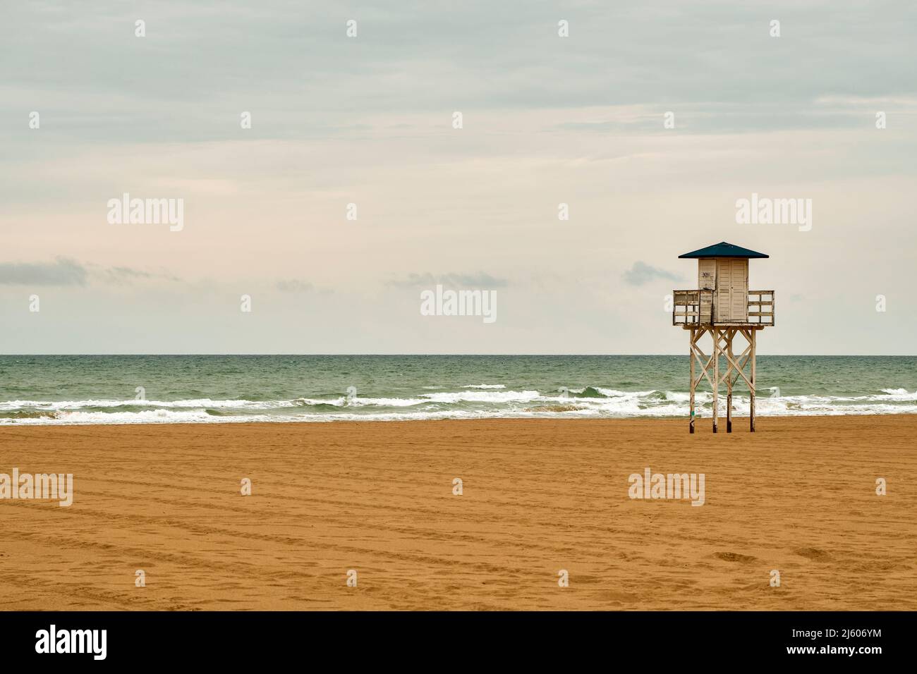 Playa de l'Ahuir, Gandia, Costa Blanca, Valence, Espagne, Europe Banque D'Images