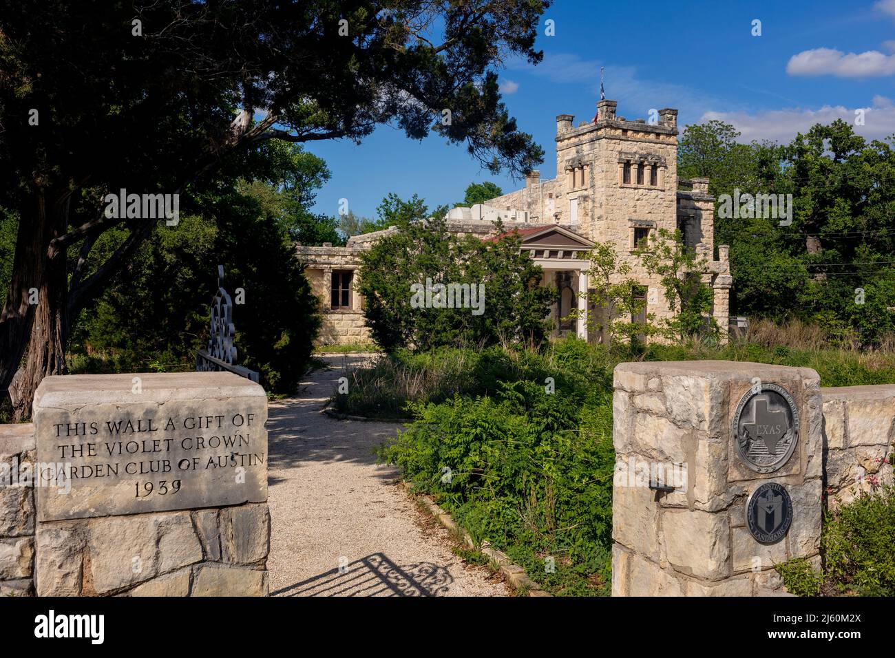 Musée Elisabet Ney à Austin, Texas; le Musée Elisabet Ney est la maison et le studio historique d'Elisabet Ney, un sculpteur allemand. Banque D'Images