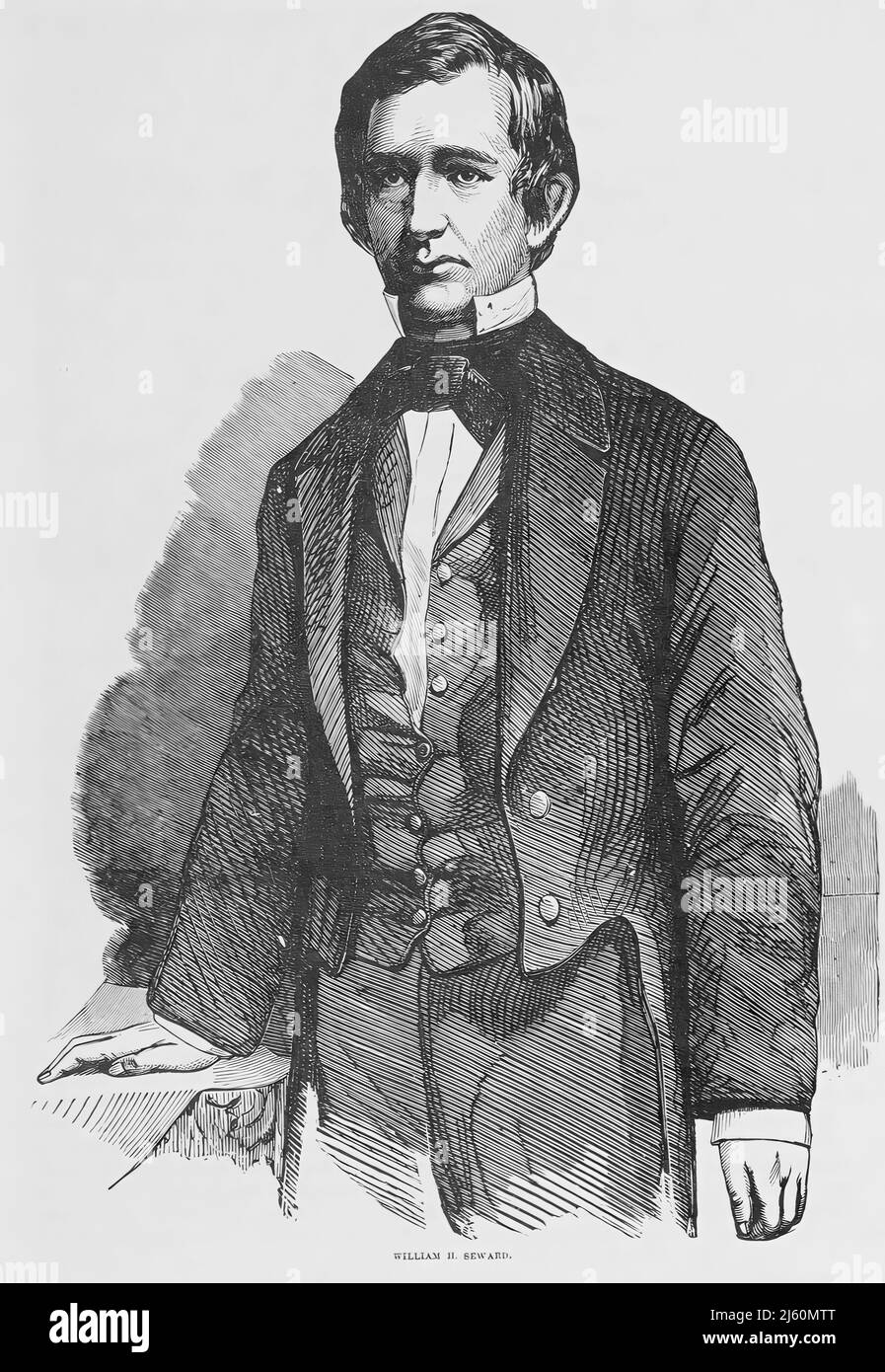 Portrait de William Henry Seward, secrétaire d'État des États-Unis pendant la guerre de Sécession. illustration du siècle 19th Banque D'Images