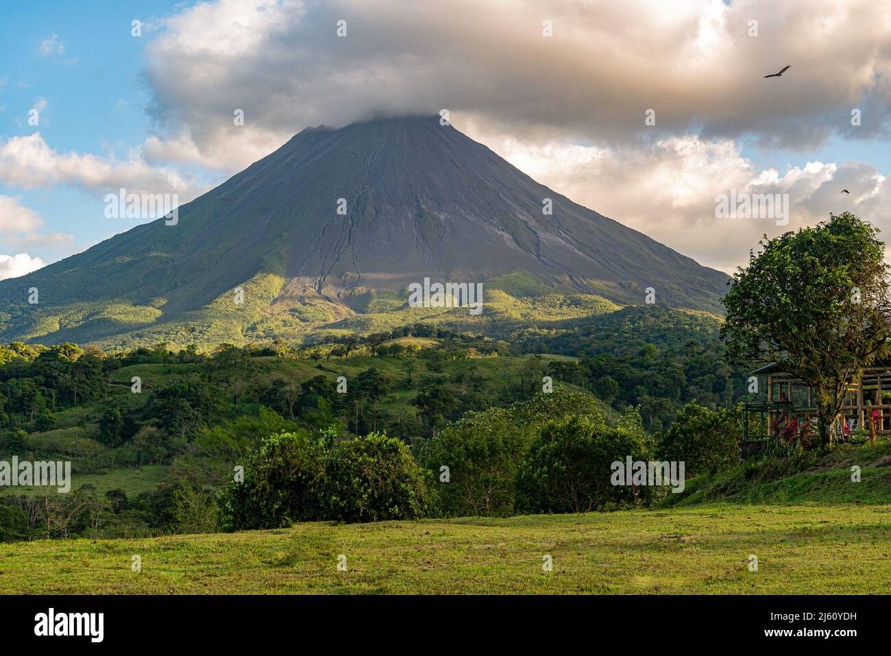 Paysage du volcan El Arenal au Costa Rica Banque D'Images