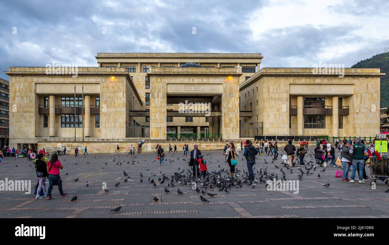 Palais de justice de Colombie situé au nord de la place Bolívar à Bogotá, D.C., Colombie Banque D'Images