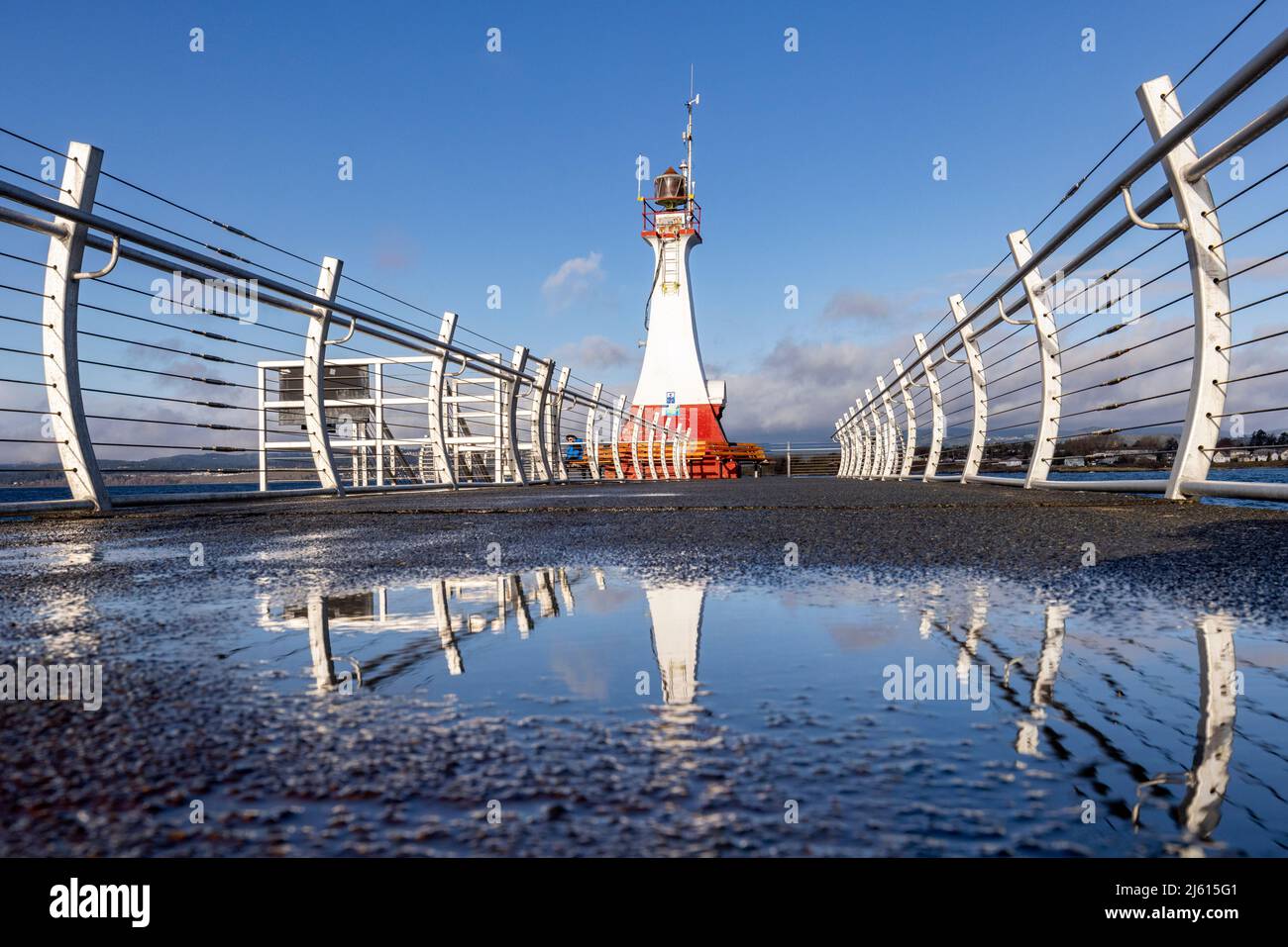 Phare de brise-lames Ogden point - Victoria, île de Vancouver, Colombie-Britannique, Canada Banque D'Images