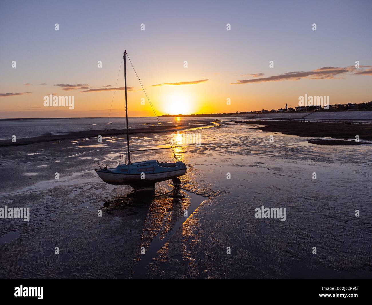 Coucher de soleil à Lytham Banque D'Images