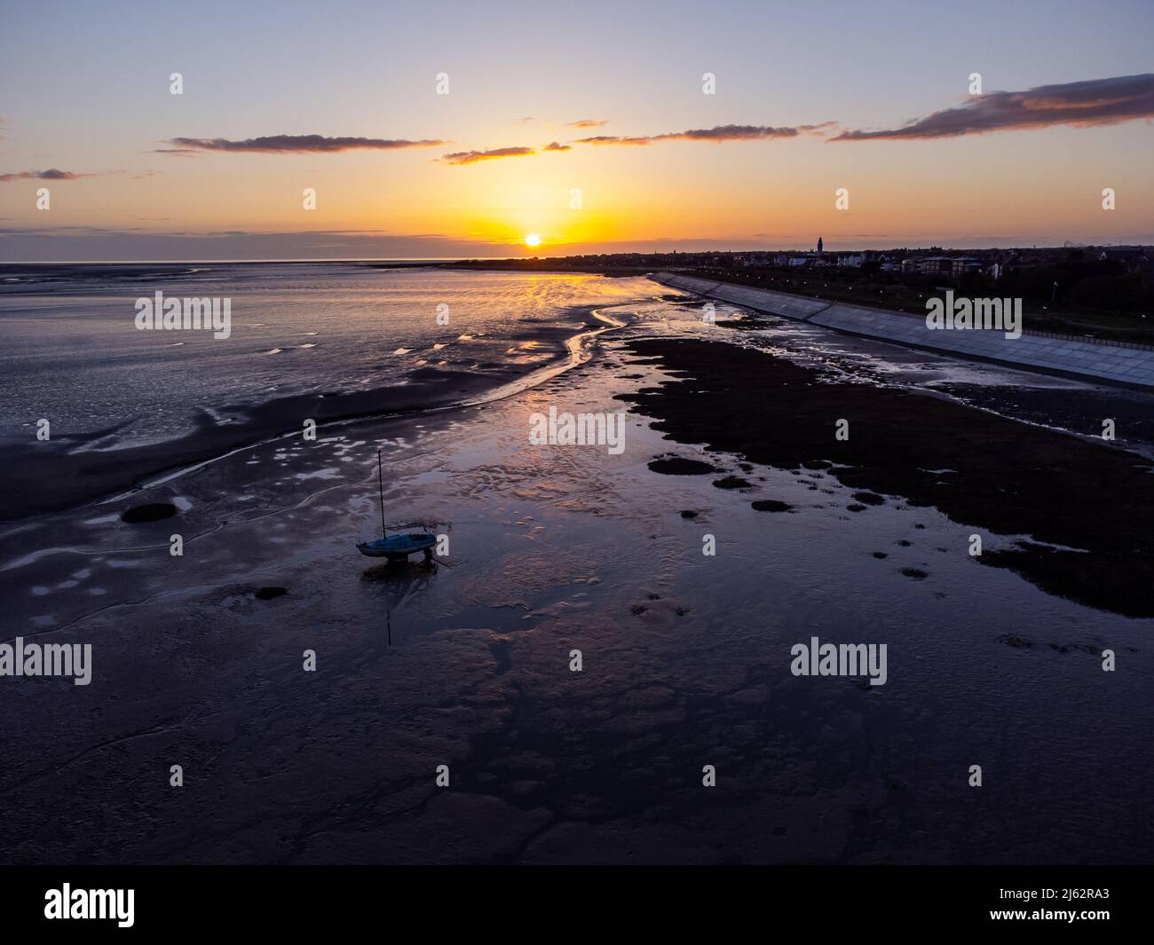 Coucher de soleil à Lytham Banque D'Images
