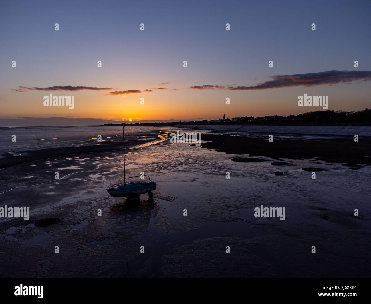 Coucher de soleil à Lytham Banque D'Images