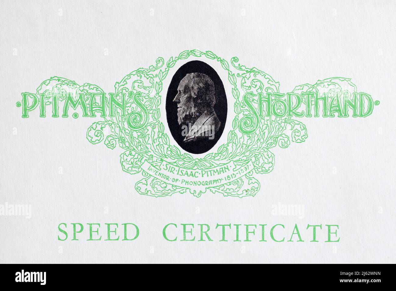 Certificat d'abréviation Pitmans Banque D'Images