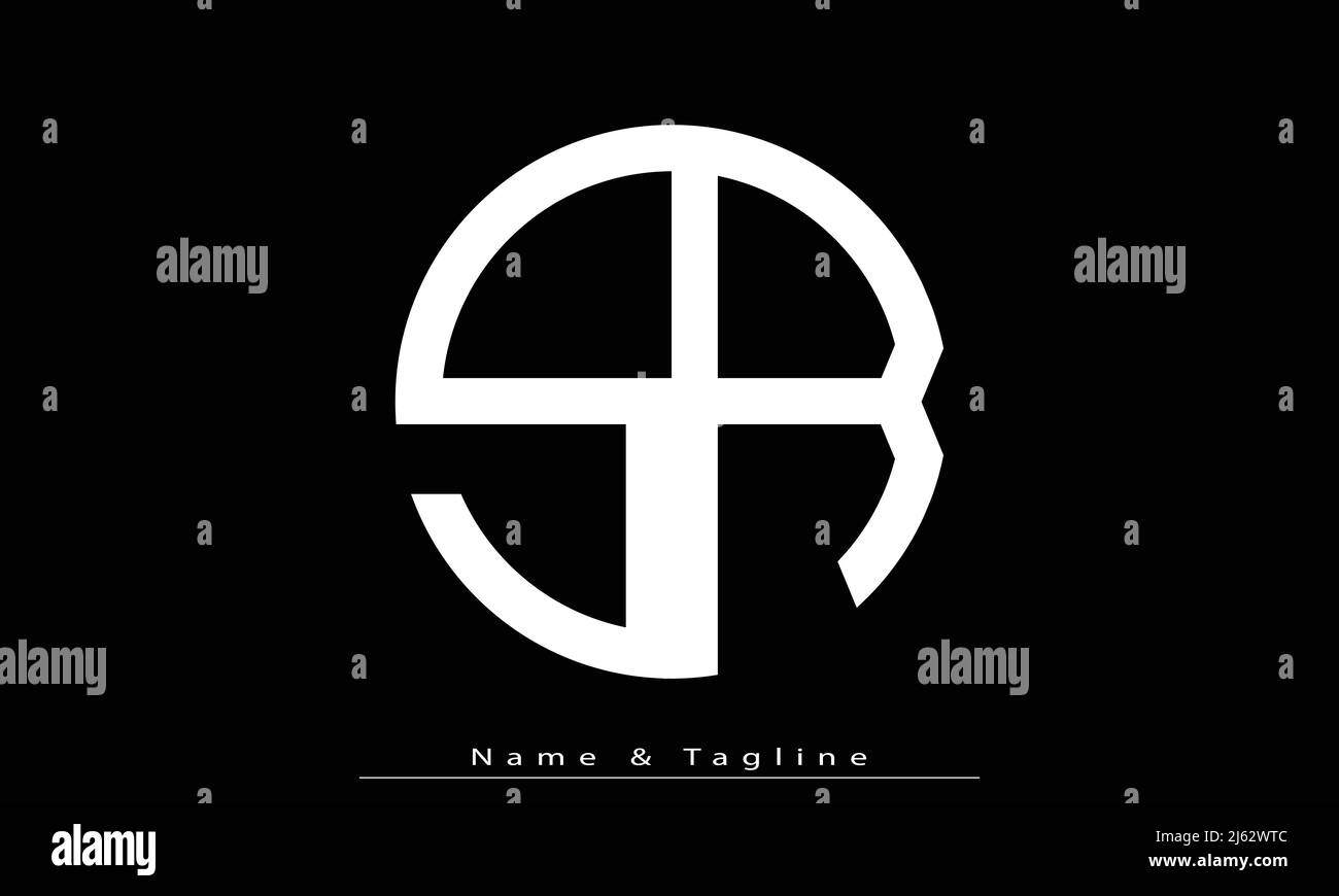 Lettres de l'alphabet initiales Monogram logo SR , RS Illustration de Vecteur