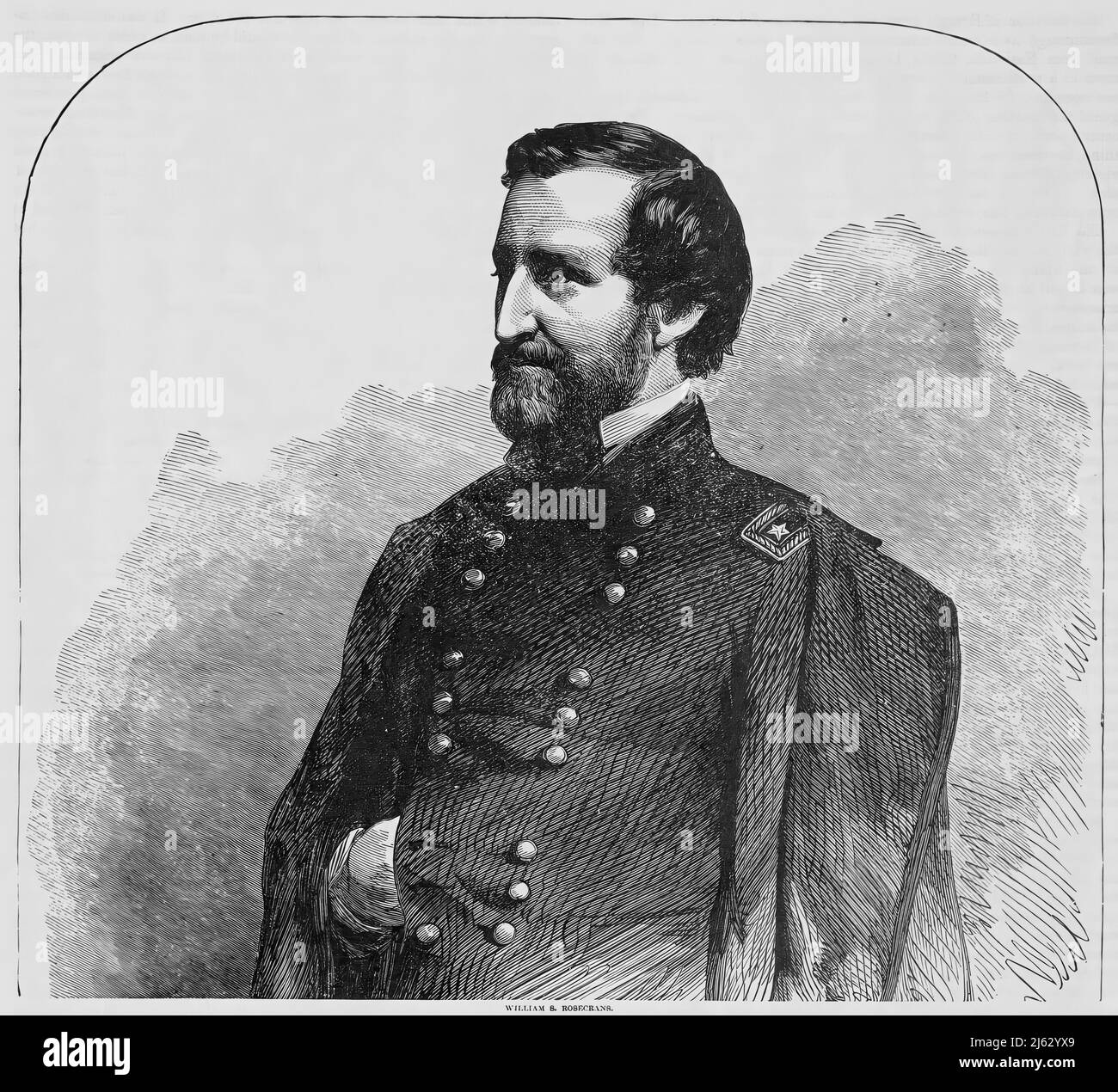 Portrait de William Starke Rosecrans, général de l'Armée de l'Union pendant la Guerre civile américaine. illustration du siècle 19th Banque D'Images