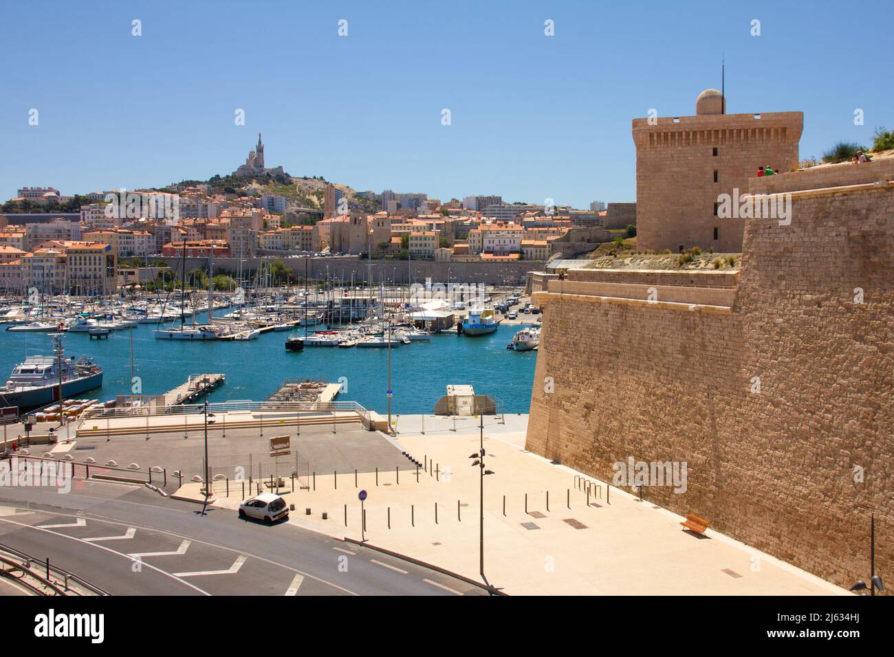 Le port de Marseille ville port, Marseille, France Banque D'Images