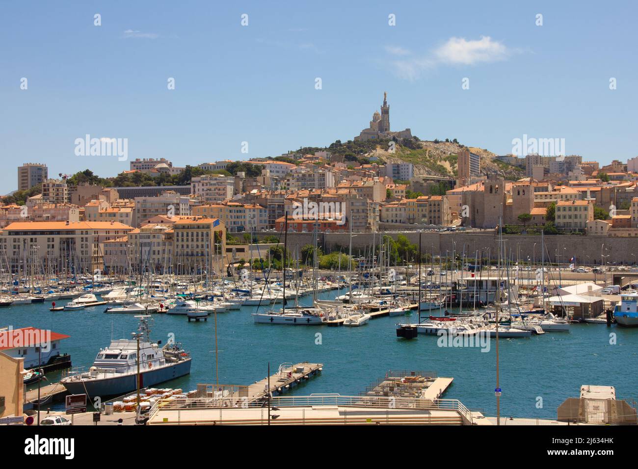 Le port de Marseille ville port, Marseille, France Banque D'Images