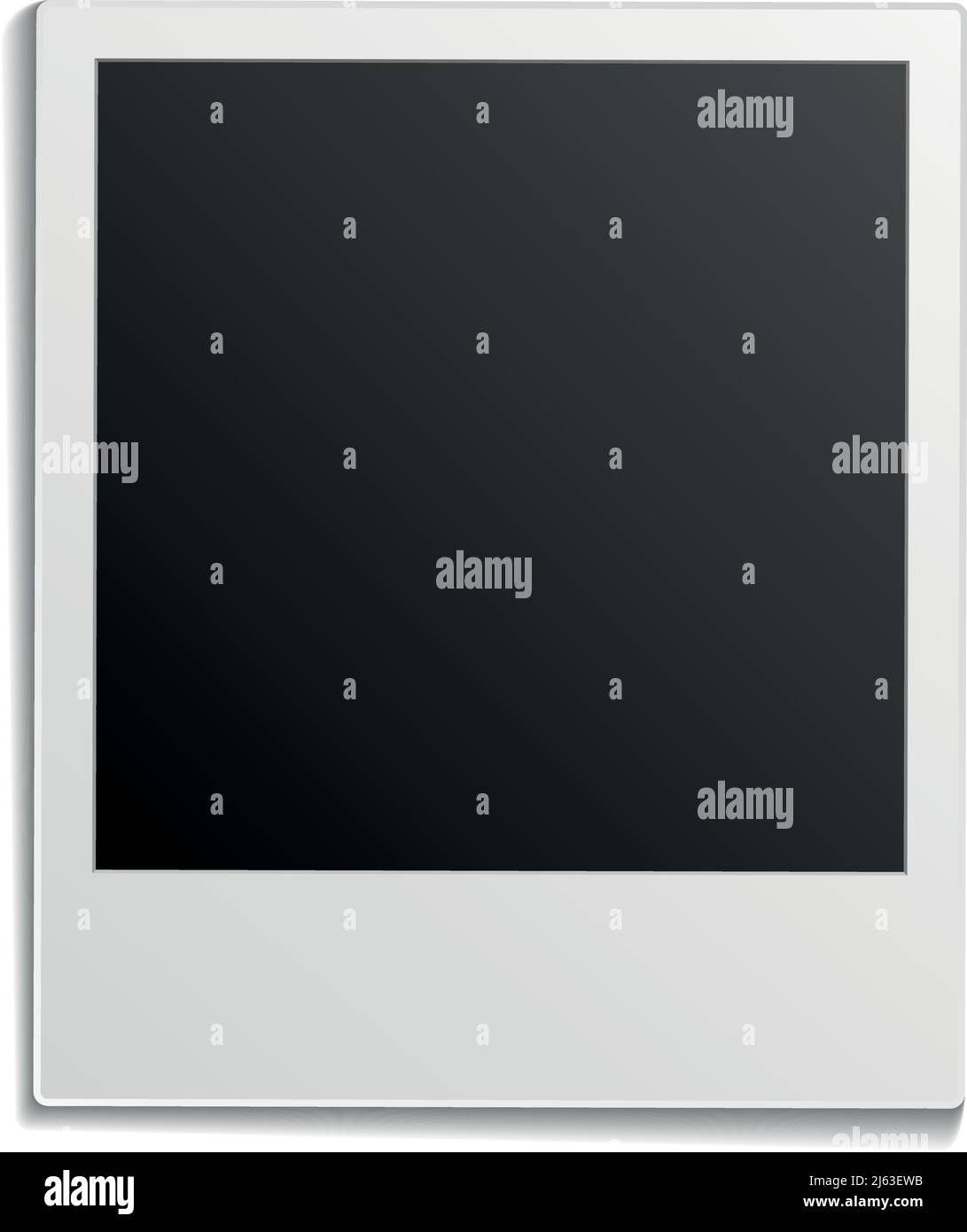 Modèle de cadre photo rétro. Maquette d'image vierge Illustration de Vecteur