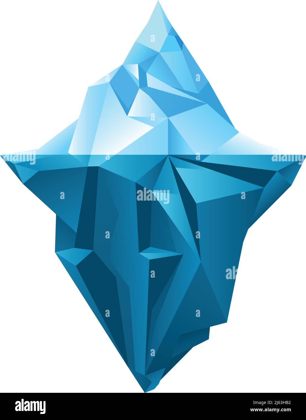 Icône iceberg. Logo Low poly ICE Mountain Illustration de Vecteur