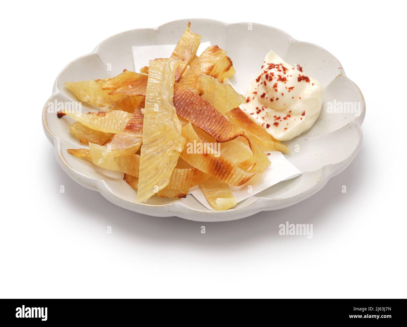 L'Eihire est une spécialité japonaise faite par le séchage des ailettes de rayon. Banque D'Images