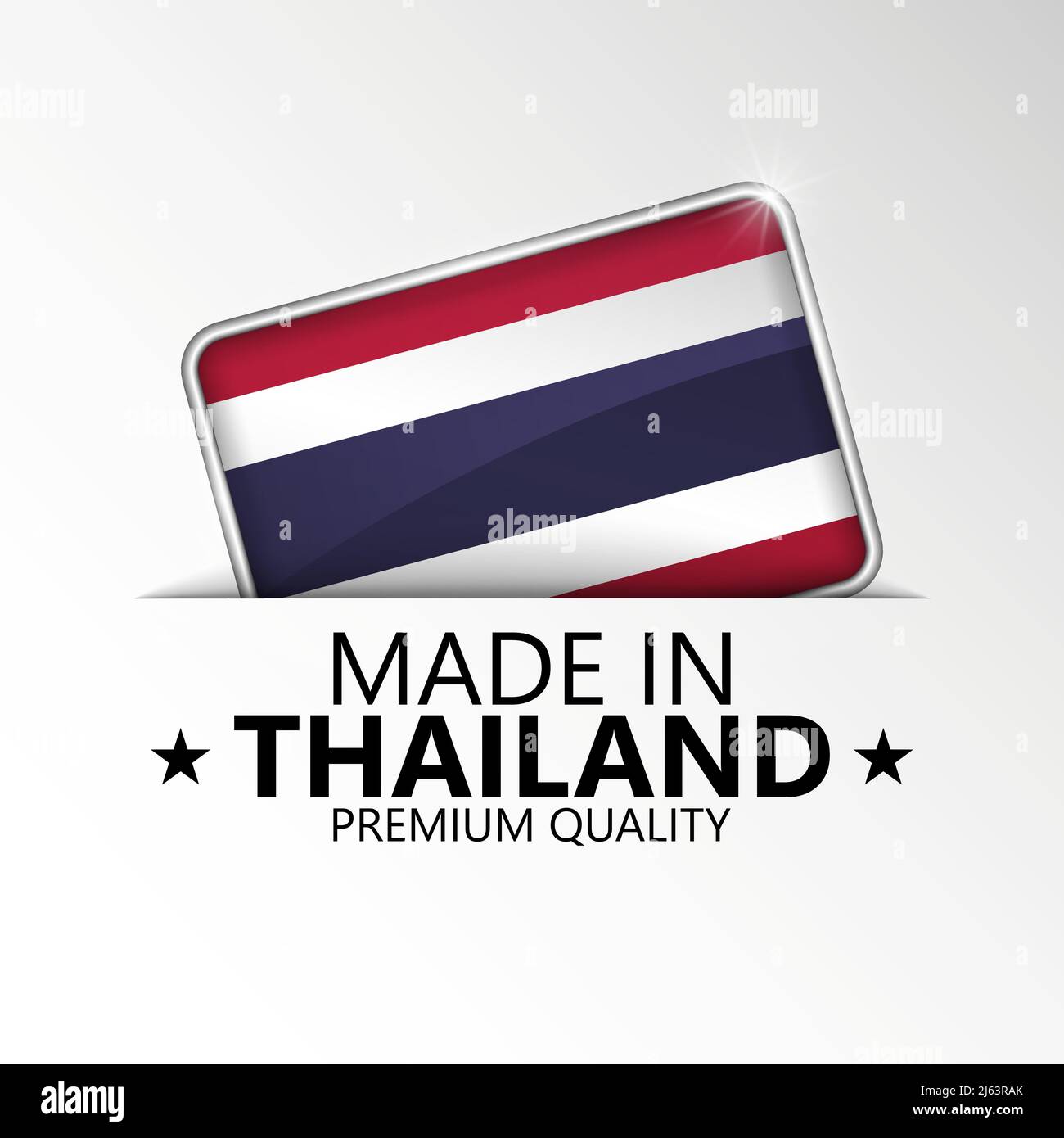 Fabriqué en Thaïlande graphique et étiquette. Élément d'impact pour l'utilisation que vous voulez en faire. Illustration de Vecteur