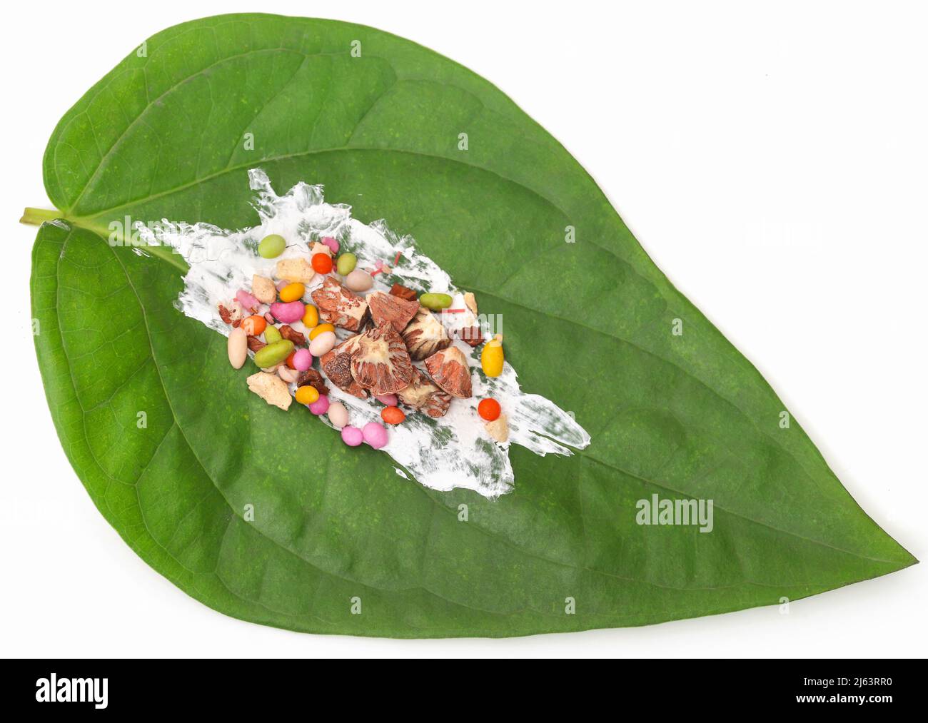 La feuille de bétel et ses épices la culture populaire en Asie du Sud-est Banque D'Images